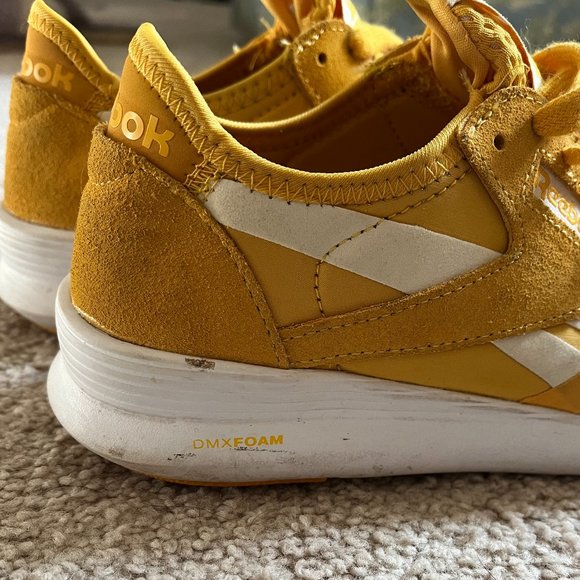 *Reebok* Yellow Classic Nylon Sneakers | Fierce Gold & White | 6.5 | Gently Used - Picture 6 of 12